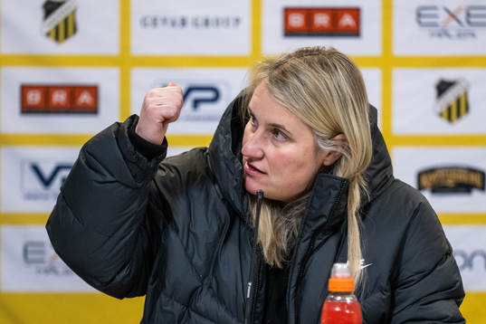 Head coach Emma Hayes at the press conference