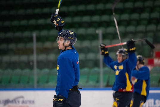 Noah Östlund of the Swedish under-20 national ice hockey