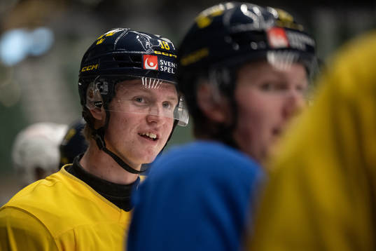 Filip Bystedt of the Swedish under-20 national ice hockey