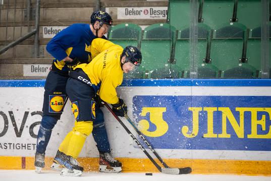 Anton Wahlberg and Mattias Hävelid of the Swedish under-20