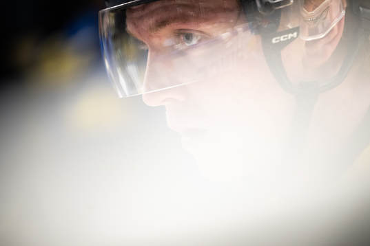 Filip Bystedt of the Swedish under-20 national ice hockey