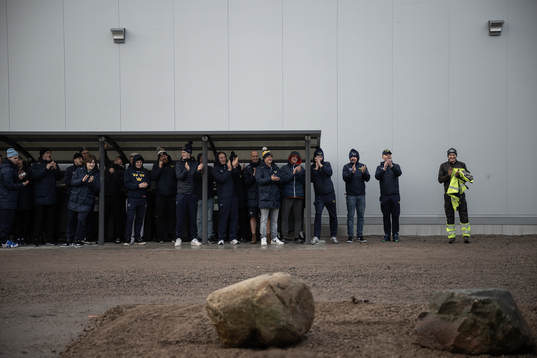 The players of the Swedish under-20 national ice hockey