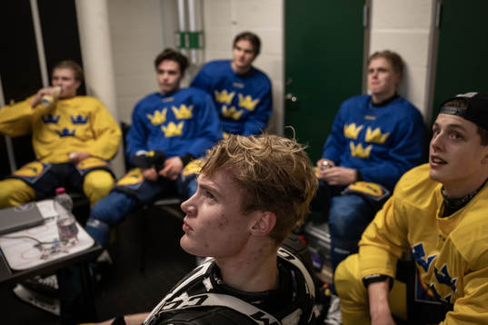 Tom Willander of the Swedish under-20 national ice hockey