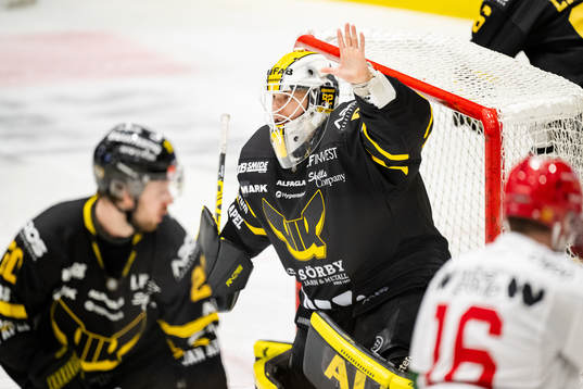 Västerås målvakt Niilo Halonen utan handske