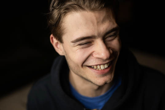 Isac Born of the Swedish under-20 national ice hockey team