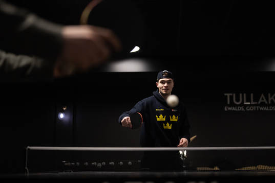 Isac Born of the Swedish under-20 national ice hockey team