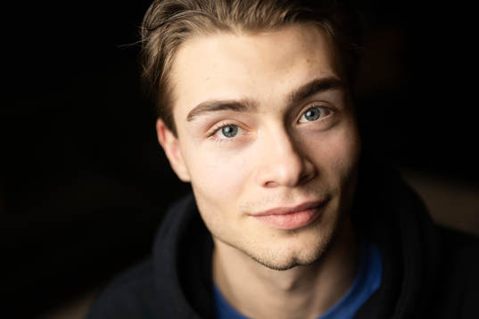 Isac Born of the Swedish under-20 national ice hockey team