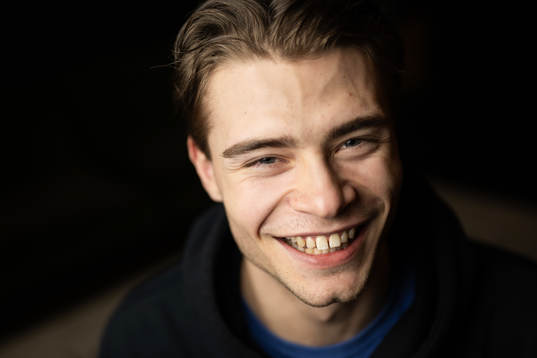 Isac Born of the Swedish under-20 national ice hockey team
