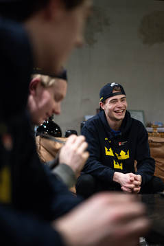 Isac Born of the Swedish under-20 national ice hockey team