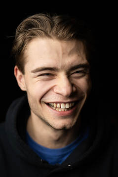 Isac Born of the Swedish under-20 national ice hockey team