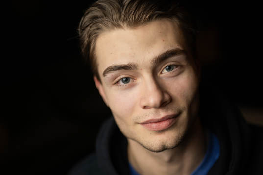 Isac Born of the Swedish under-20 national ice hockey team