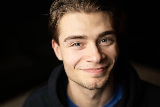 Isac Born of the Swedish under-20 national ice hockey team