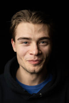 Isac Born of the Swedish under-20 national ice hockey team