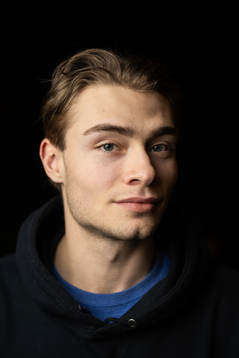 Isac Born of the Swedish under-20 national ice hockey team