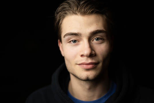 Isac Born of the Swedish under-20 national ice hockey team