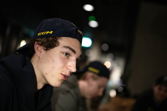 David Edstrom of the Swedish under-20 national ice hockey