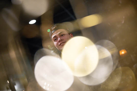 Isac Born of the Swedish under-20 national ice hockey team