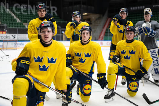David Edstrom of the Swedish under-20 national ice hockey