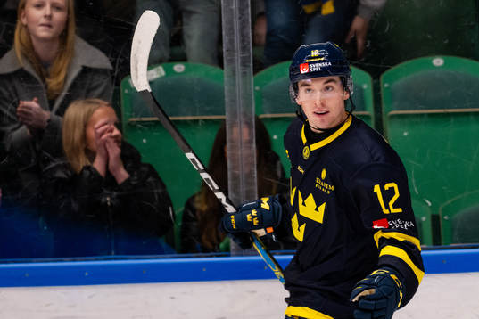 Noah Östlund of Sweden celebrates the 1-0 goal