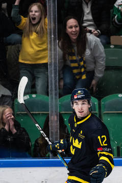 Noah Östlund of Sweden celebrates the 1-0 goal