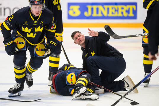Jakob Norén of Sweden in pain