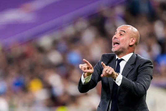 Head coach Pep Guardiola of Manchester City