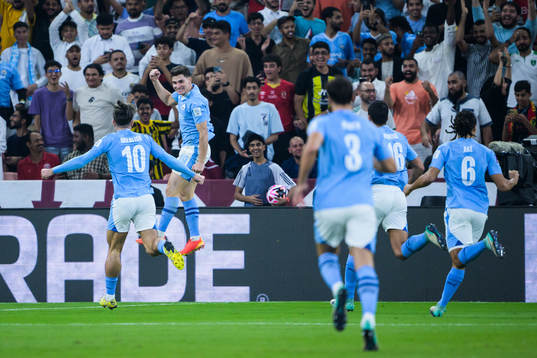 Julian Alvarez of Manchester City celebrates