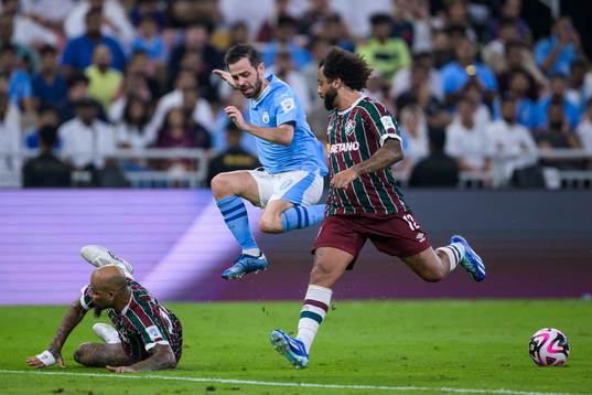Felipe Melo and Marcelo of Fluminense and Bernardo Silva of