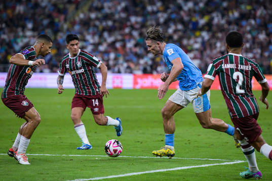 Andre, German Cano, and Samuel Xavier of Fluminense and