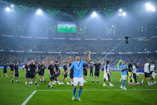 Rodrigo of Manchester City celebrates