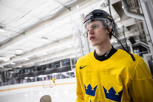 Filip Bystedt of Sweden at a practice session