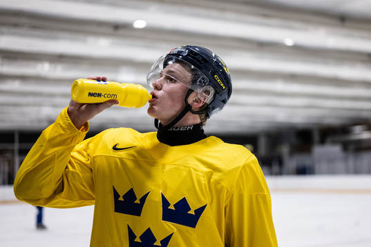 Elias Pettersson of Sweden at a practice session