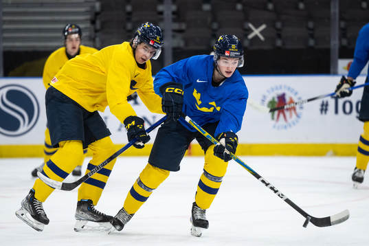 Felix Unger Sörum and Fabian Wagner of Sweden at a