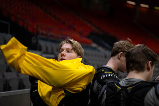 Filip Bystedt of Sweden at a practice session