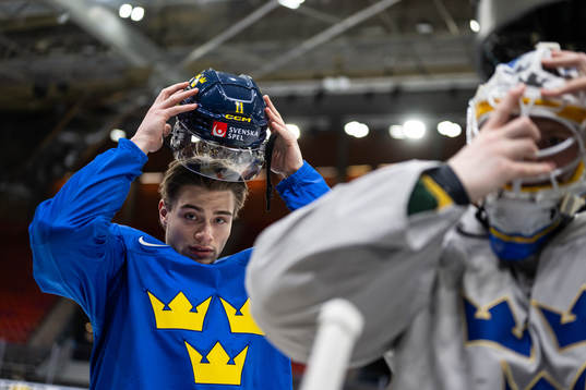 Isac Born of Sweden at a practice session