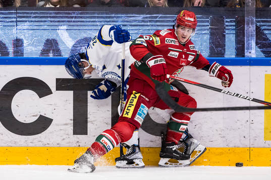 Leksands Justin Glenn Kloos och MoDos Daniel Brickley