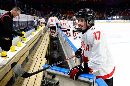 Macklin Celebrini of Canada