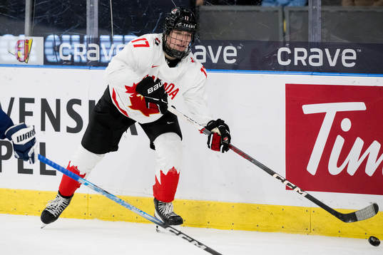 Macklin Celebrini of Canada