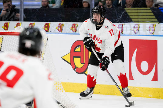 Macklin Celebrini of Canada