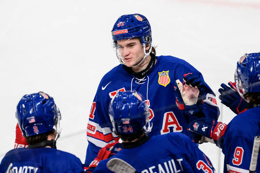 Jimmy Snuggerud of USA celebrates
