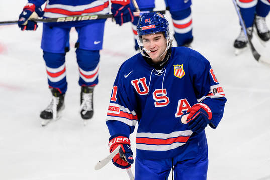 Jimmy Snuggerud of USA celebrates