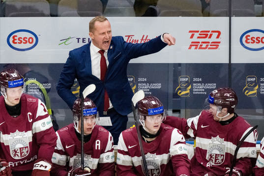 Head coach Artis Abols of Latvia