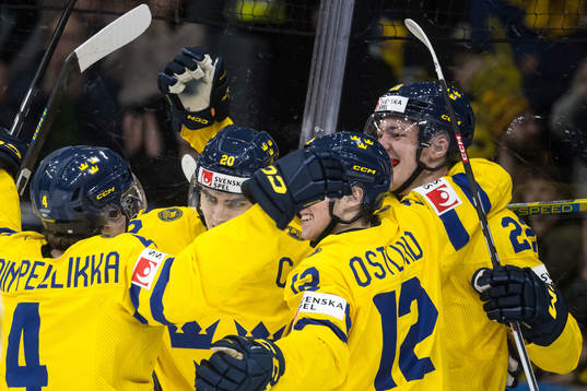 Anton Wahlberg of Sweden celebrates the 1-0 goal