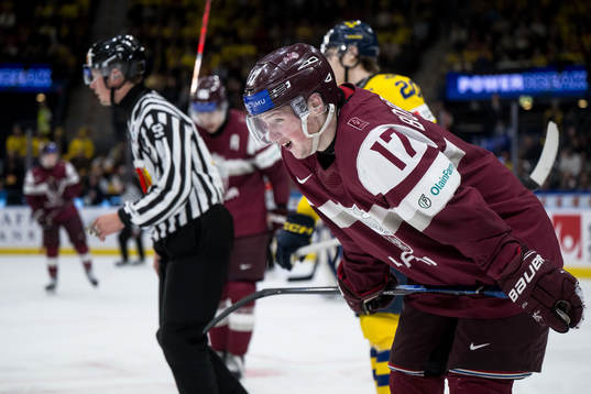 Davis Borozinskis of Latvia looks dejected