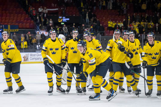 Filip Bystedt of Sweden celebrates