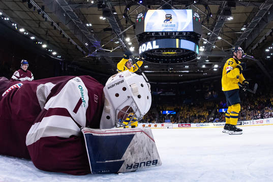 Deivs Rolovs of Latvia looks dejectes