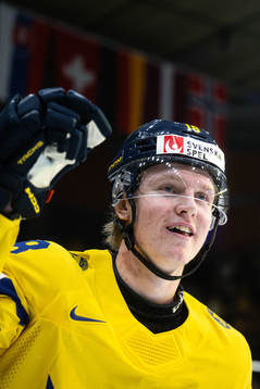 Filip Bystedt of Sweden celebrates the 4-0 goal