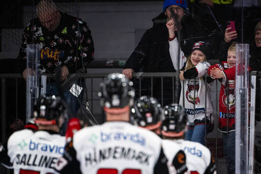 Malmö Redhawks supportrar jublar