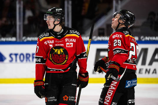 Luleås Oskari Laaksonen och Erik Gustafsson deppar