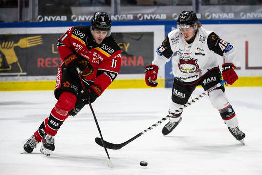 Luleås Nikola Pasic och Malmö Redhawks Lauri Pajuniemi